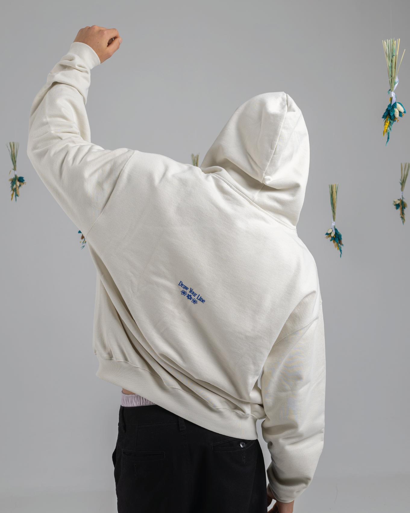 Floating Blossons Vintage White Hoodie